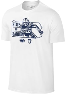 Saquon Barkley Penn State Nittany Lions White Football State Short Sleeve Player T Shirt