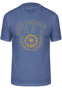 Pitt Panthers Blue Triblend Seal Short Sleeve Fashion T Shirt