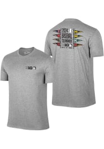 Big Ten Grey 2024 Big Ten Baseball Tournament Short Sleeve T Shirt