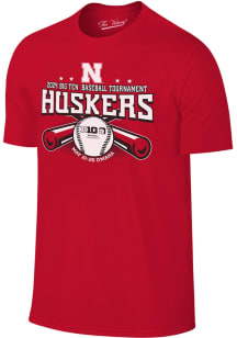 Nebraska Cornhuskers Red 2024 Big Ten Baseball Tournament Short Sleeve T Shirt
