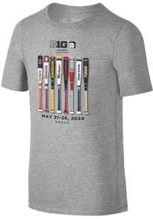 Big Ten Youth Grey 2024 Big Ten Baseball Tournament Short Sleeve T-Shirt