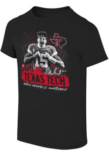 Patrick Mahomes Texas Tech Red Raiders Youth Black Caricature Player Tee
