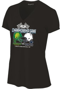 Big Ten Womens Black 2024 Big Ten Football Championship Flags Short Sleeve T-Shirt