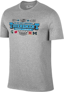 Big Ten Grey 2025 Big Ten Basketball Tournament Semi Final Bound Short Sleeve T Shirt