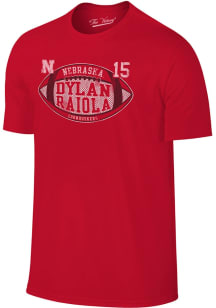 Dylan Raiola Nebraska Cornhuskers Red Football Football Name And Number Design Short Sleeve Player..