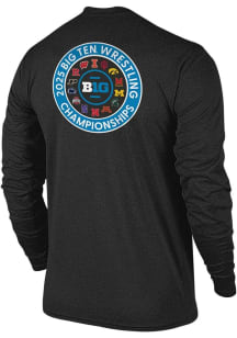 Big Ten Charcoal 2025 Big Ten Wrestling Tournament Long Sleeve Fashion T Shirt