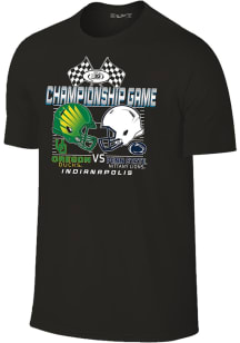 Big Ten Black 2024 Big Ten Football Championship Flags Short Sleeve T Shirt