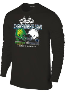 Big Ten Black 2024 Big Ten Football Championship Flags Long Sleeve T Shirt