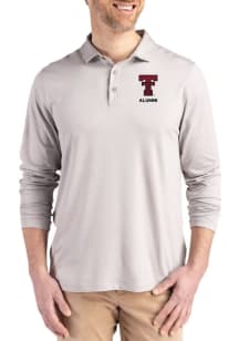 Cutter and Buck Texas Tech Red Raiders Mens Ash Coastline Long Sleeve Polo Shirt