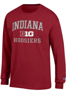 Champion Indiana Hoosiers Red Big Ten Jersey Long Sleeve T Shirt