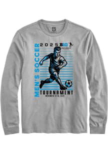 Summit Sportswear Big Ten Grey 2025 Men's Soccer Tournament Long Sleeve T Shirt