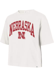 47 Nebraska Cornhuskers Womens White Shale Short Sleeve T-Shirt