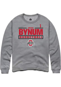 Amare Bynum Ohio State Buckeyes Mens Graphite NIL Stacked Box Player Crew
