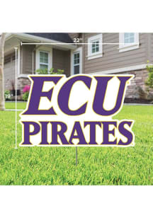 East Carolina Pirates Primary Yard Sign - Purple