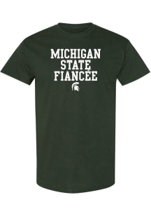 Michigan State Spartans Womens Green Basic Block Fiancee Short Sleeve T-Shirt