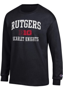 Champion Rutgers Scarlet Knights Black Big Ten Jersey Long Sleeve T Shirt