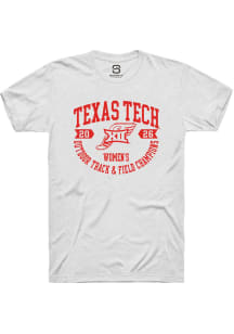 Summit Sportswear Texas Tech Red Raiders White Big 12 2026 Women's Outdoor Track & Field Champions..