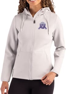 Cutter and Buck Northwestern Wildcats Womens Grey Vault Epic Comfort Full Zip Light Weight Jacket