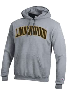 Champion Lindenwood Lions Mens Grey Powerblend Long Sleeve Hoodie
