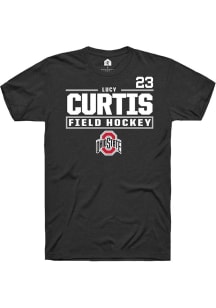 Lucy Curtis Ohio State Buckeyes Black NIL Stacked Box Short Sleeve Player T Shirt