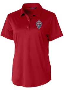Cutter and Buck Colorado Rapids Womens Red Prospect Short Sleeve Polo Shirt