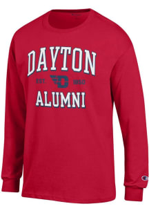 Champion Dayton Flyers Red Est Alumni Jersey Long Sleeve T Shirt