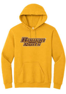 Summit Sportswear Rowan University Mens Gold WORDMARK Long Sleeve Hoodie