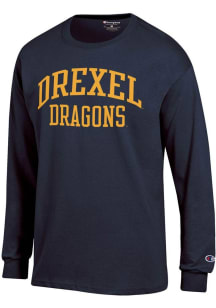 Champion Drexel Dragons Navy Blue Stacked Jersey Long Sleeve T Shirt