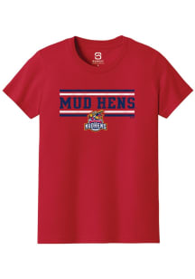 Summit Sportswear Toledo Mud Hens Youth Red Double Bars Short Sleeve T-Shirt