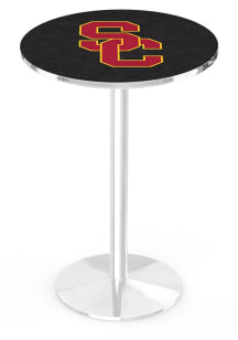USC Trojans Chrome Round Base Pub Table