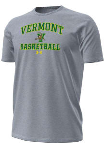 Under Armour Vermont Catamounts Grey Basketball Performance Short Sleeve T Shirt