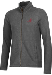 Gear for Sports Alabama Crimson Tide Womens Charcoal Relaxed Luxe Long Sleeve Full Zip Jacket