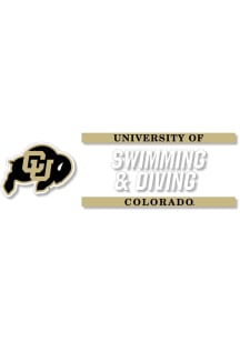 Colorado Buffaloes 6x2 Swim Dive Auto Decal - Black