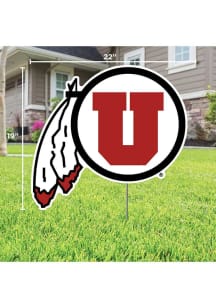Utah Utes Primary Yard Sign - White