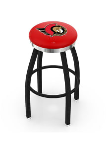Ottawa Senators Chrome Seat Pub Stool - Black
