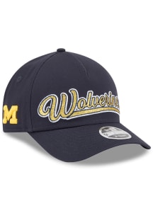New Era Michigan Wolverines Blue Glitz 9FORTY M-Crown A-Frame Adjustable Toddler Hat