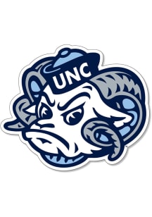 North Carolina Tar Heels 6 Inch Mascot Head Auto Decal - White