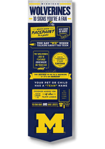 Michigan Wolverines Wall Art Sign - Navy Blue