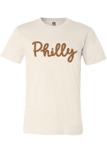 Summit Sportswear Philadelphia Womens Brown Philly Pretzel Font Short Sleeve T-Shirt
