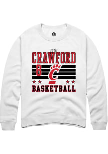 Joya Crawford Cincinnati Bearcats Mens White NIL Striped Player Crew