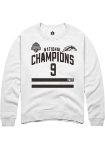 Zach Bade Western Michigan Broncos Mens White NIL 2025 National Champions Shirzee Player Crew