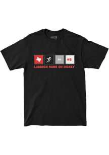 Cameron Dickey Texas Tech Red Raiders Black Football NIL Lubbock Run on Dickey Short Sleeve Fashio..
