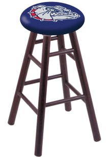 Gonzaga Bulldogs Round Cushion Oak Pub Stool - Brown