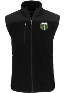 Cutter and Buck Portland Timbers Mens Black Cascade Sherpa Sleeveless Jacket