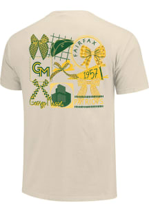 George Mason University Womens Ivory Gingham Bows Short Sleeve T-Shirt