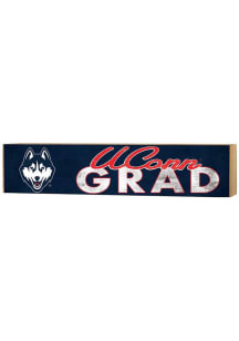 KH Sports Fan UConn Huskies Grad graduation graphic Sign - Navy Blue