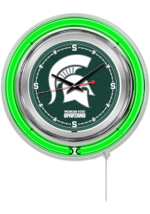 Michigan State Spartans Double Neon Wall Clock