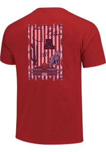 Arizona Wildcats Womens Cardinal Campus Sketch Frame Short Sleeve T-Shirt