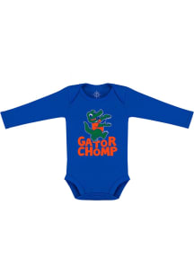 Florida Gators Baby Blue Gator Chomp Long Sleeve One Piece