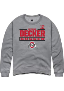 Micayla Decker Ohio State Buckeyes Mens Graphite NIL Stacked Box Player Crew